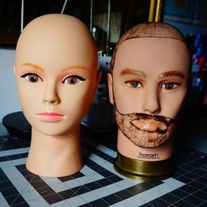 Male and Female Mannequin Heads
